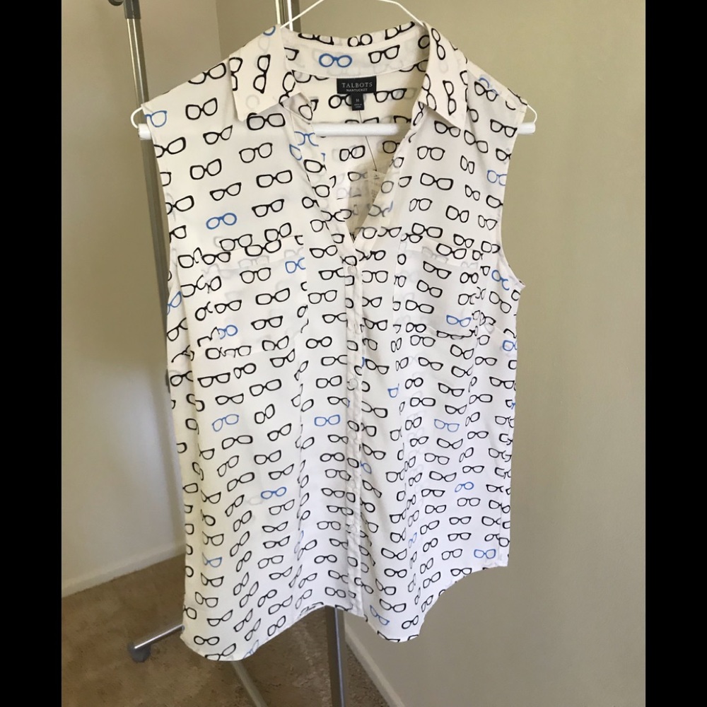 Talbots Nantucket Women’s Sleeveless Blouse, Sz M